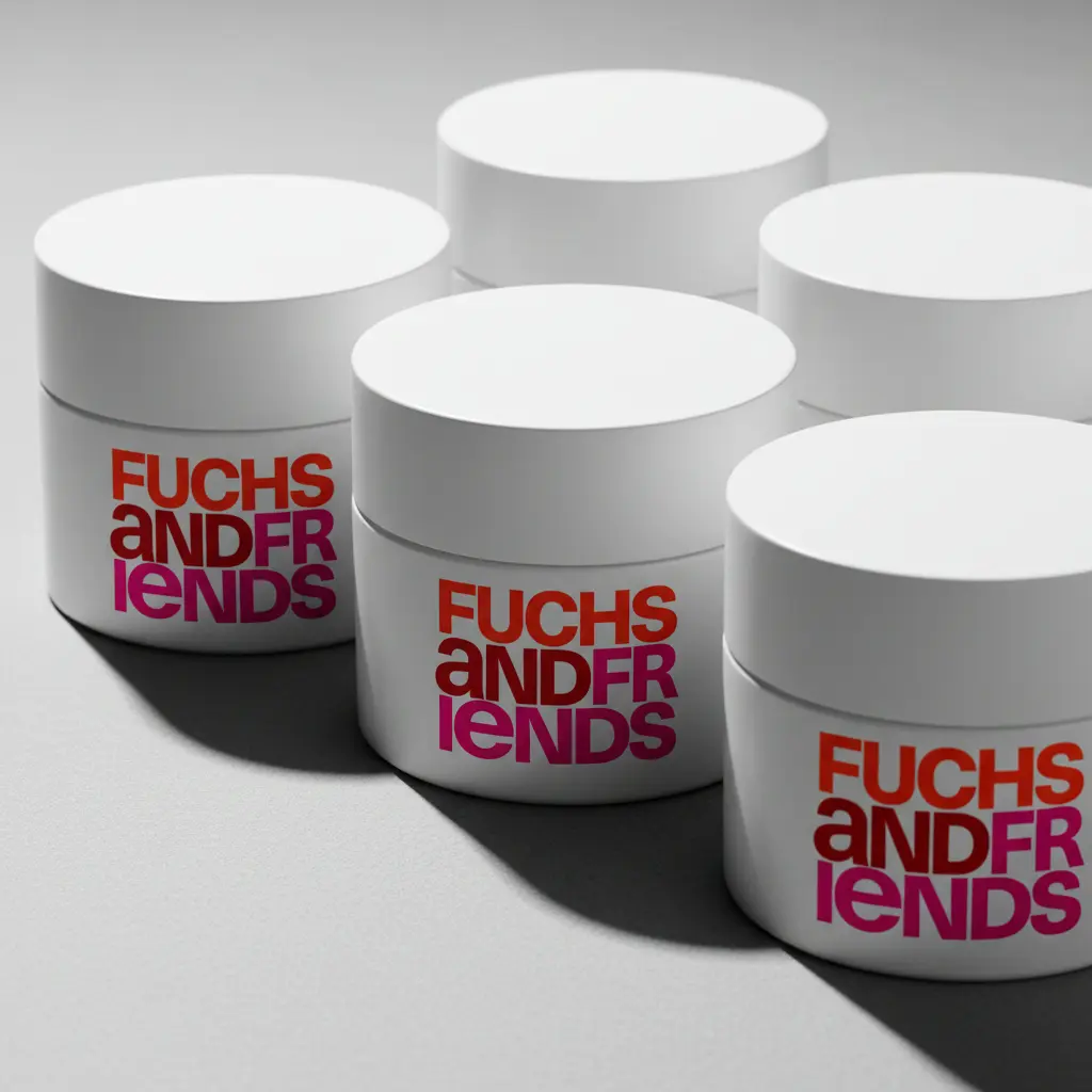 Kosmetiktiegel mit Logo